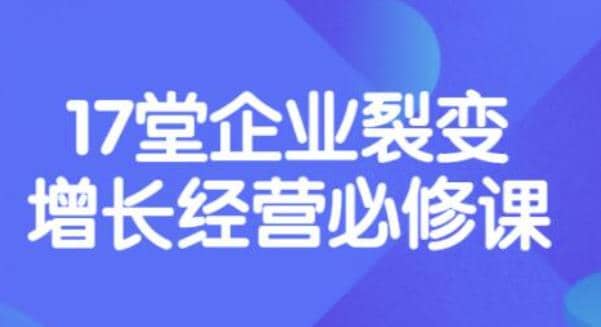 《盈利增长17堂必修课》企业裂变增长的经营智慧,带你了解增长的本质