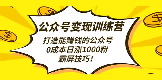 公众号变现训练营(第3期)