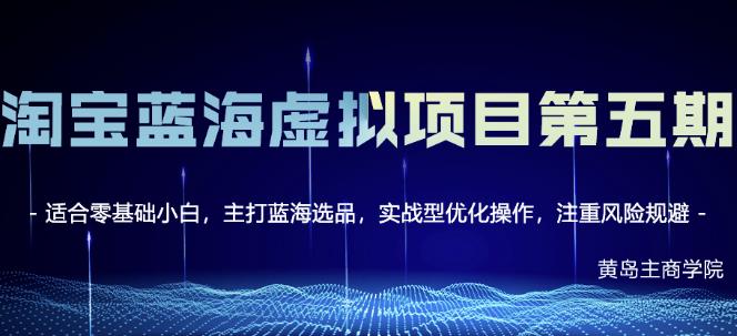 淘宝虚拟无货源3.0+4.0+5.0,适合零基础小白,主打蓝海选品,实战型优化操作