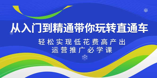 从入门到精通带你玩转直通车:轻松实现低花费高产出,35节运营推广必学课