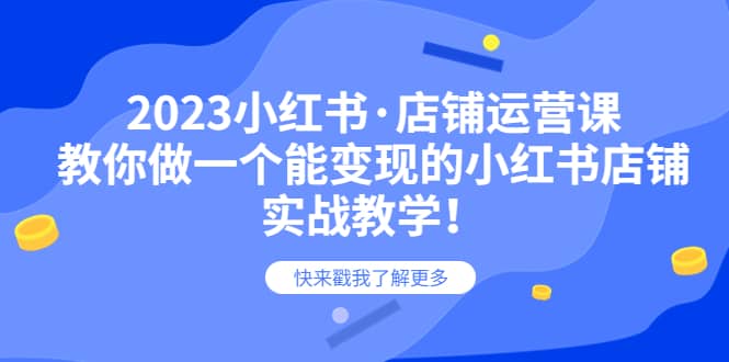 2023小红书·店铺运营课,教你做一个能变现的小红书店铺,20节-实战教学