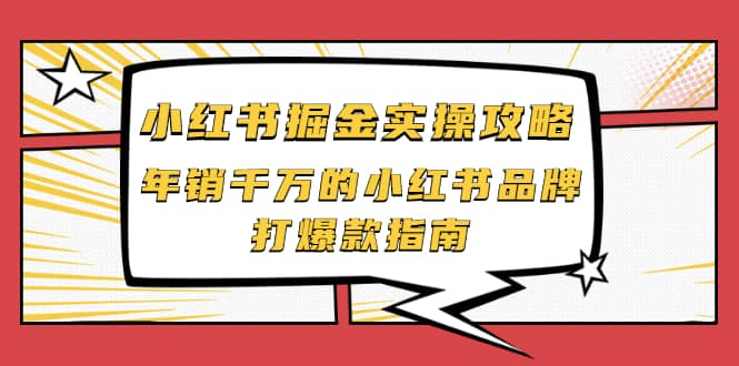 小红书掘金实操攻略,年销千万的小红书品牌打爆款指南