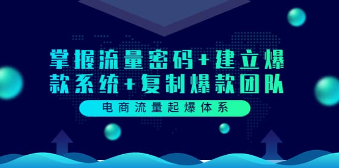 电商流量起爆体系:掌握流量密码+建立爆款系统+复制爆款团队(价值599)