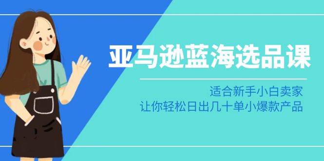 亚马逊-蓝海选品课:适合新手小白卖家,让你轻松日出几十单小爆款产品