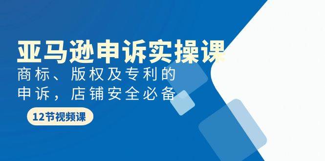 亚马逊-申诉实战课,商标、版权及专利的申诉,店铺安全必备